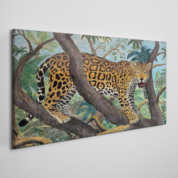Bild auf leinwand Jaguar in einem tropischen Wald