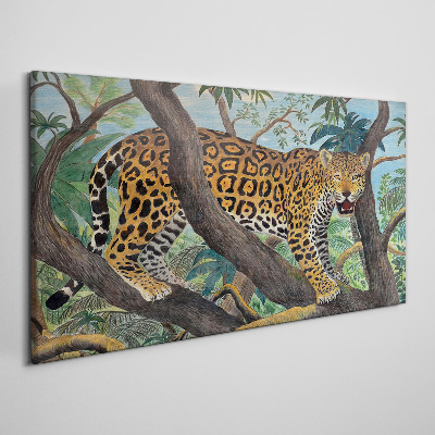 Bild auf leinwand Jaguar in einem tropischen Wald