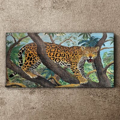 Bild auf leinwand Jaguar in einem tropischen Wald