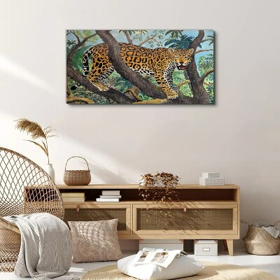 Bild auf leinwand Jaguar in einem tropischen Wald