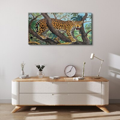 Bild auf leinwand Jaguar in einem tropischen Wald