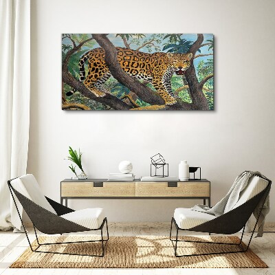 Bild auf leinwand Jaguar in einem tropischen Wald