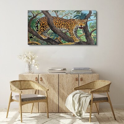 Bild auf leinwand Jaguar in einem tropischen Wald