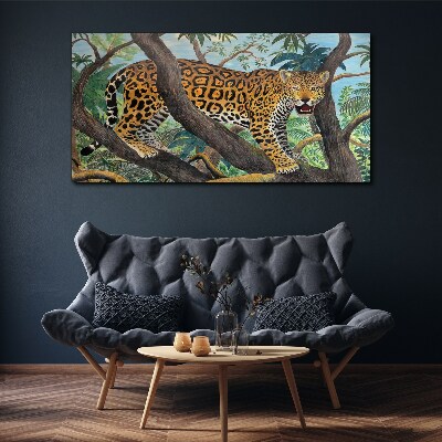 Bild auf leinwand Jaguar in einem tropischen Wald