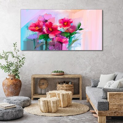 Foto auf leinwand Blumentanz in Pastellfarben