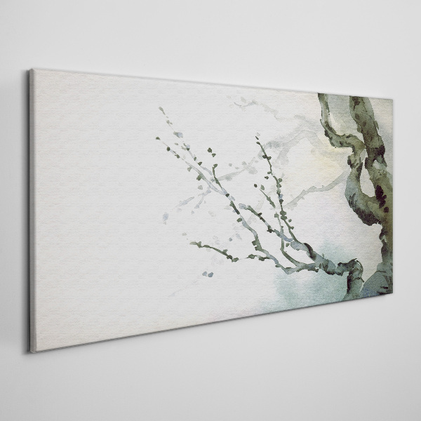 Foto auf leinwand Zarte Zweige in Aquarell