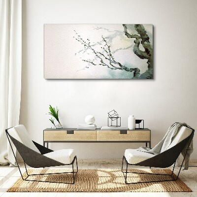 Foto auf leinwand Zarte Zweige in Aquarell