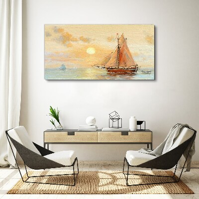 Foto auf leinwand Ein ruhiger Morgen auf See
