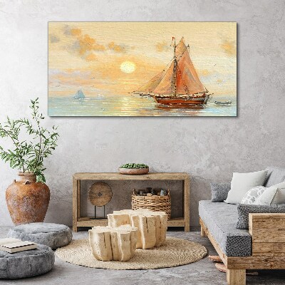 Foto auf leinwand Ein ruhiger Morgen auf See