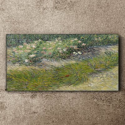 Foto auf leinwand Blumen im Gras