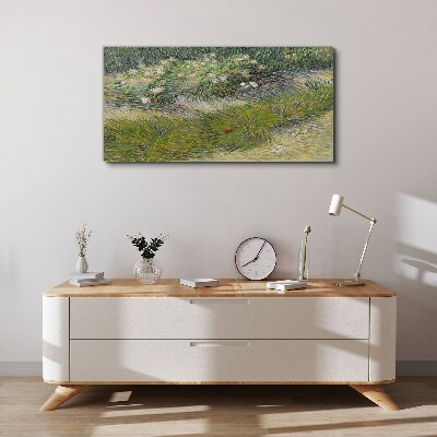 Foto auf leinwand Blumen im Gras