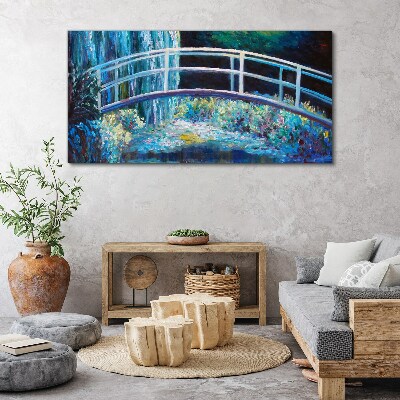 Foto auf leinwand Blumen-Brückenmalerei