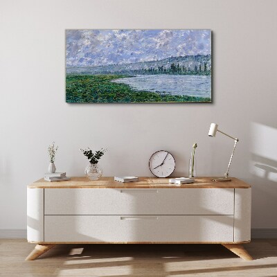 Foto auf leinwand Die Seine bei Vétheuil Monet