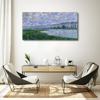 Foto auf leinwand Die Seine bei Vétheuil Monet