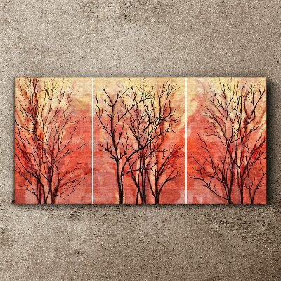 Foto auf leinwand Herbstbäume in Pastellfarben