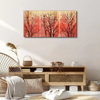 Foto auf leinwand Herbstbäume in Pastellfarben
