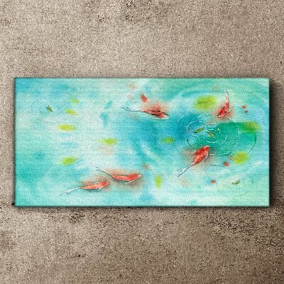 Foto auf leinwand Ruhiges Wasser mit Fischen