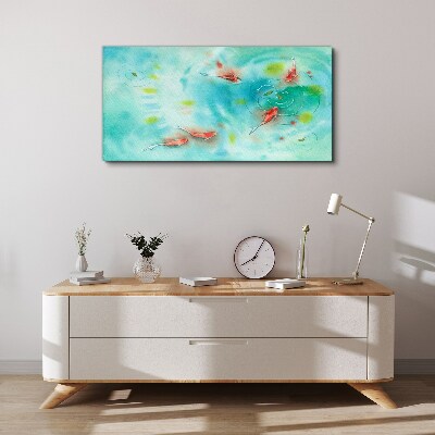 Foto auf leinwand Ruhiges Wasser mit Fischen