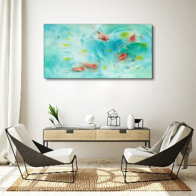 Foto auf leinwand Ruhiges Wasser mit Fischen