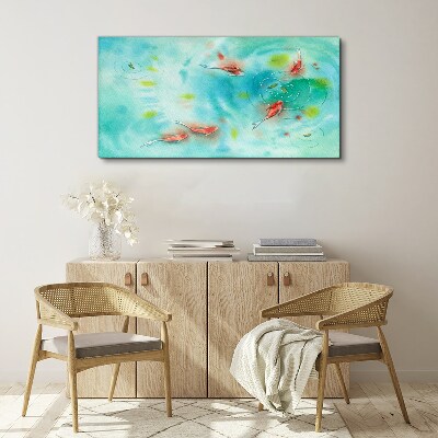 Foto auf leinwand Ruhiges Wasser mit Fischen