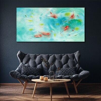 Foto auf leinwand Ruhiges Wasser mit Fischen