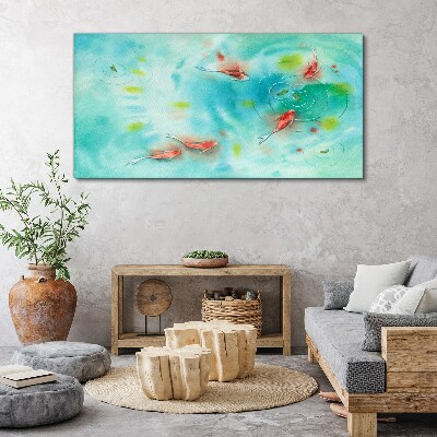 Foto auf leinwand Ruhiges Wasser mit Fischen