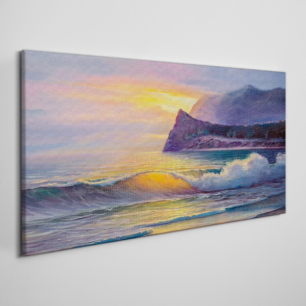 Foto auf leinwand Sonnenuntergang über dem Ozean