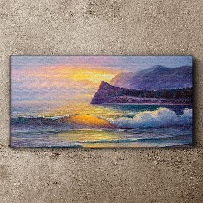 Foto auf leinwand Sonnenuntergang über dem Ozean