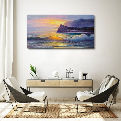 Foto auf leinwand Sonnenuntergang über dem Ozean