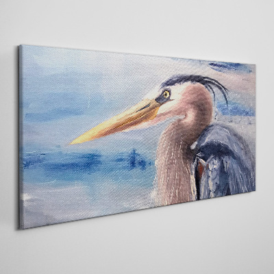 Foto auf leinwand Porträt eines Reihers am Wasser