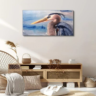 Foto auf leinwand Porträt eines Reihers am Wasser