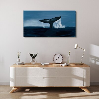 Foto auf leinwand Eine Walwelle in den Tiefen des Ozeans