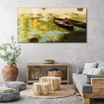 Leinwandbild Ein ruhiger Morgen am See