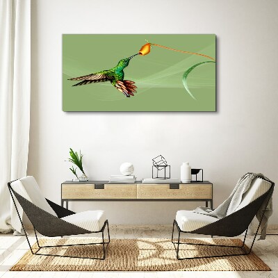 Foto auf leinwand Kolibri an einer Blume