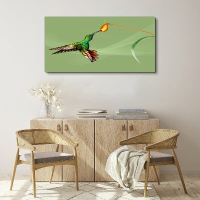 Foto auf leinwand Kolibri an einer Blume