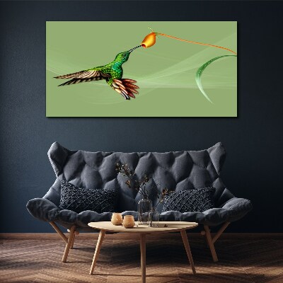 Foto auf leinwand Kolibri an einer Blume