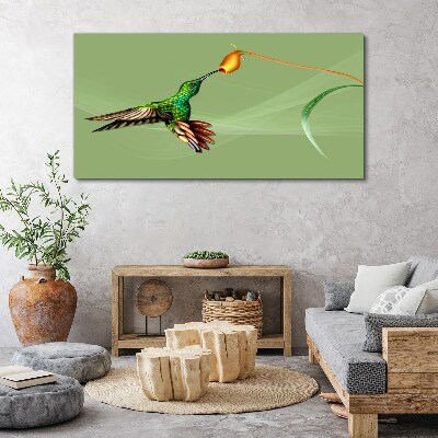 Foto auf leinwand Kolibri an einer Blume