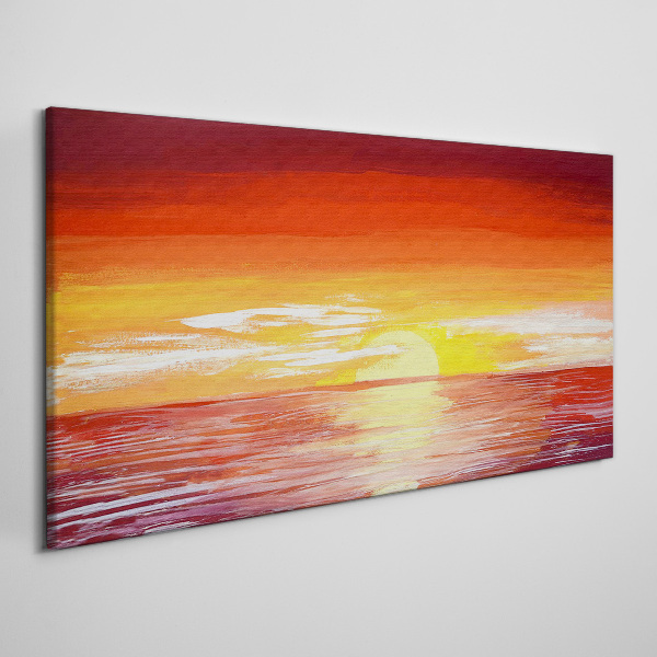 Foto auf leinwand Sonnenuntergang über dem Meer