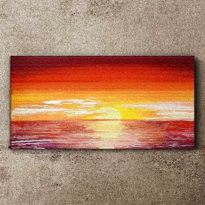 Foto auf leinwand Sonnenuntergang über dem Meer