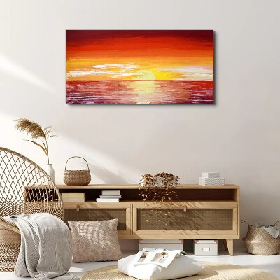 Foto auf leinwand Sonnenuntergang über dem Meer
