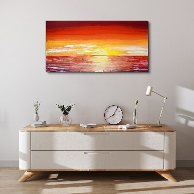 Foto auf leinwand Sonnenuntergang über dem Meer