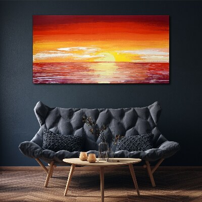 Foto auf leinwand Sonnenuntergang über dem Meer