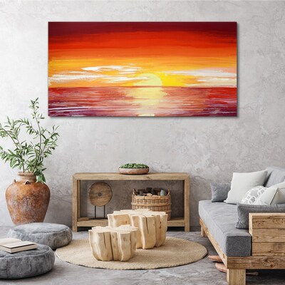 Foto auf leinwand Sonnenuntergang über dem Meer