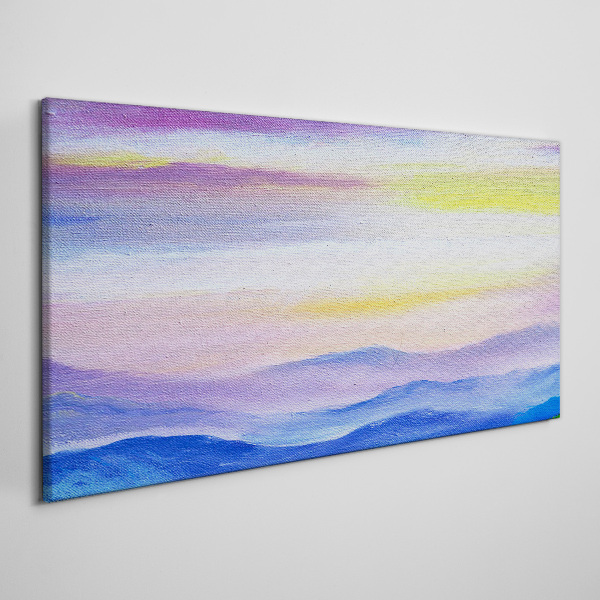 Foto leinwand Morgenlandschaft in Pastelltönen