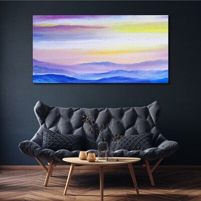 Foto leinwand Morgenlandschaft in Pastelltönen