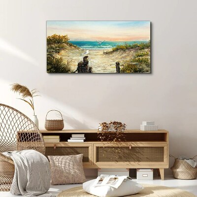 Foto auf leinwand Küstenlandschaft am Morgen