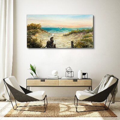 Foto auf leinwand Küstenlandschaft am Morgen