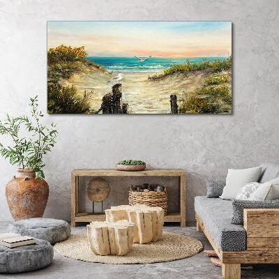 Foto auf leinwand Küstenlandschaft am Morgen