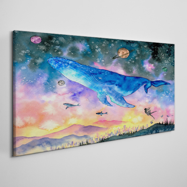 Foto auf leinwand Die Weltraumreise des Wals