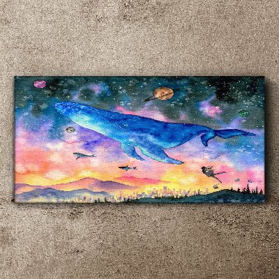 Foto auf leinwand Die Weltraumreise des Wals